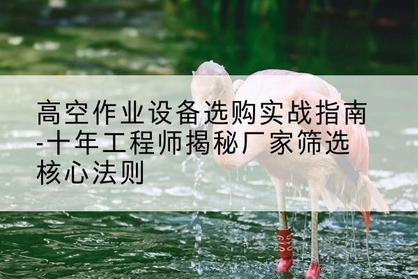 华亭剪叉式升降机厂家-高空作业设备选购实战指南-十年工程师揭秘厂家筛选核心法则